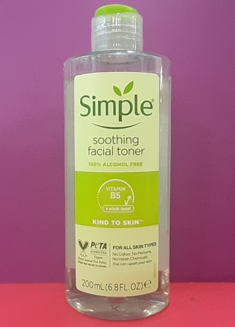 تونر سیمپل مدل Soothing Facial Toner مناسب انواع پوست حجم 200 میلی لیتر