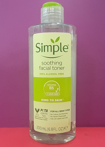 تونر سیمپل مدل Soothing Facial Toner مناسب انواع پوست حجم 200 میلی لیتر