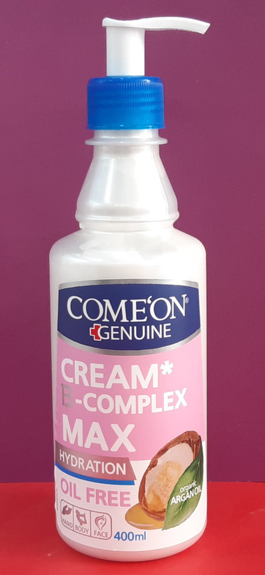 کرم مرطوب کننده کامان حاوی آرگان مدل B Complex Max حجم 400 میلی لیتر